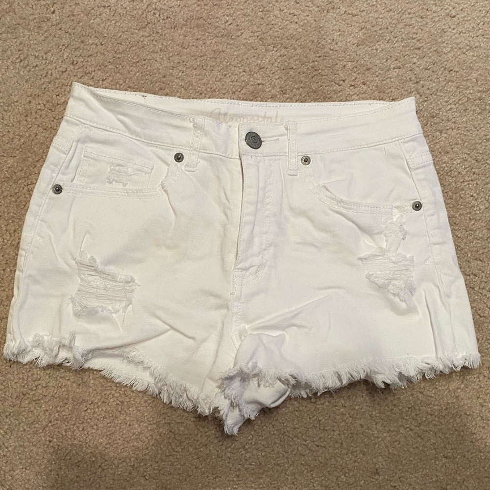 White Ripped Shorts